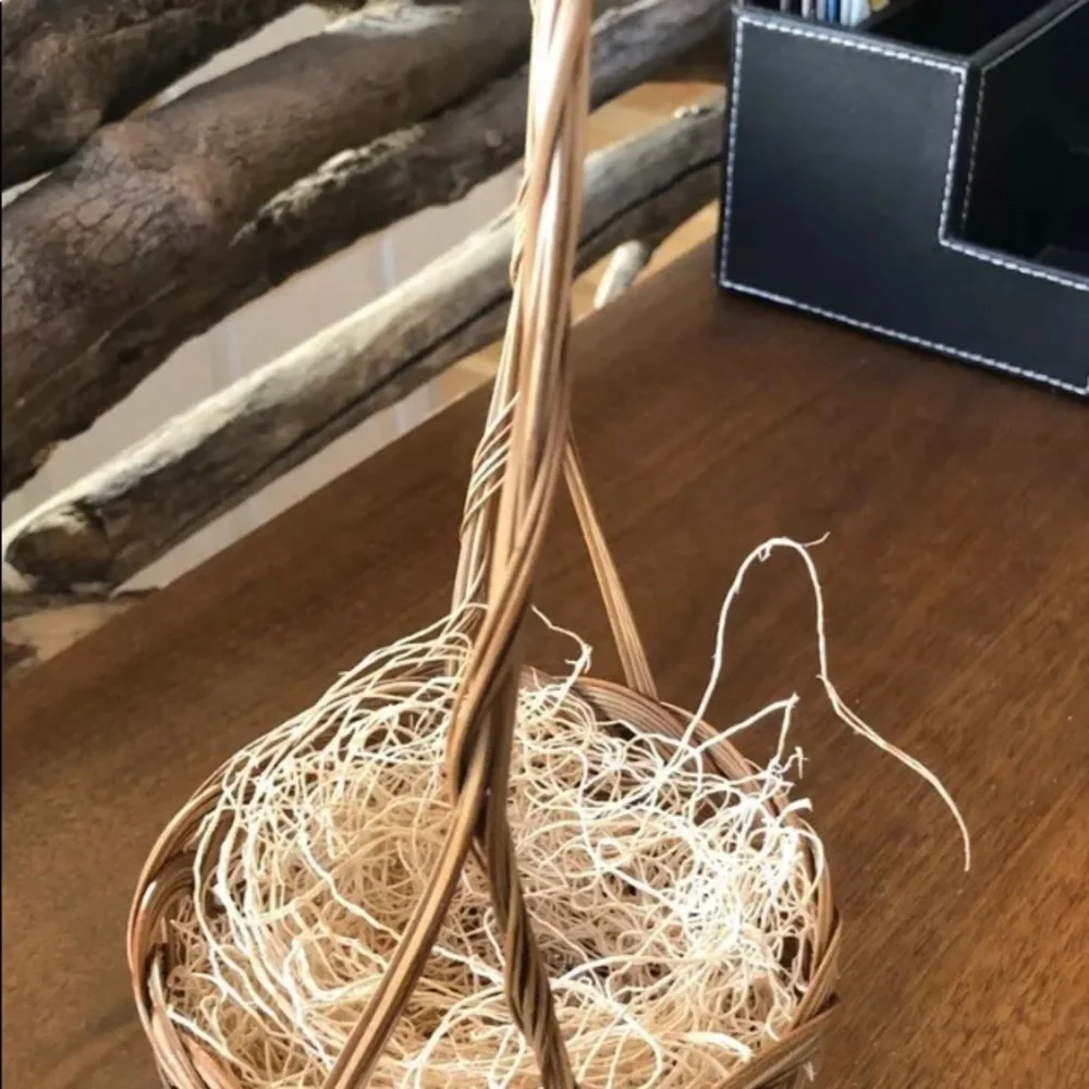 Pair‎ of Twee Little Easter Baskets with Excelsior
